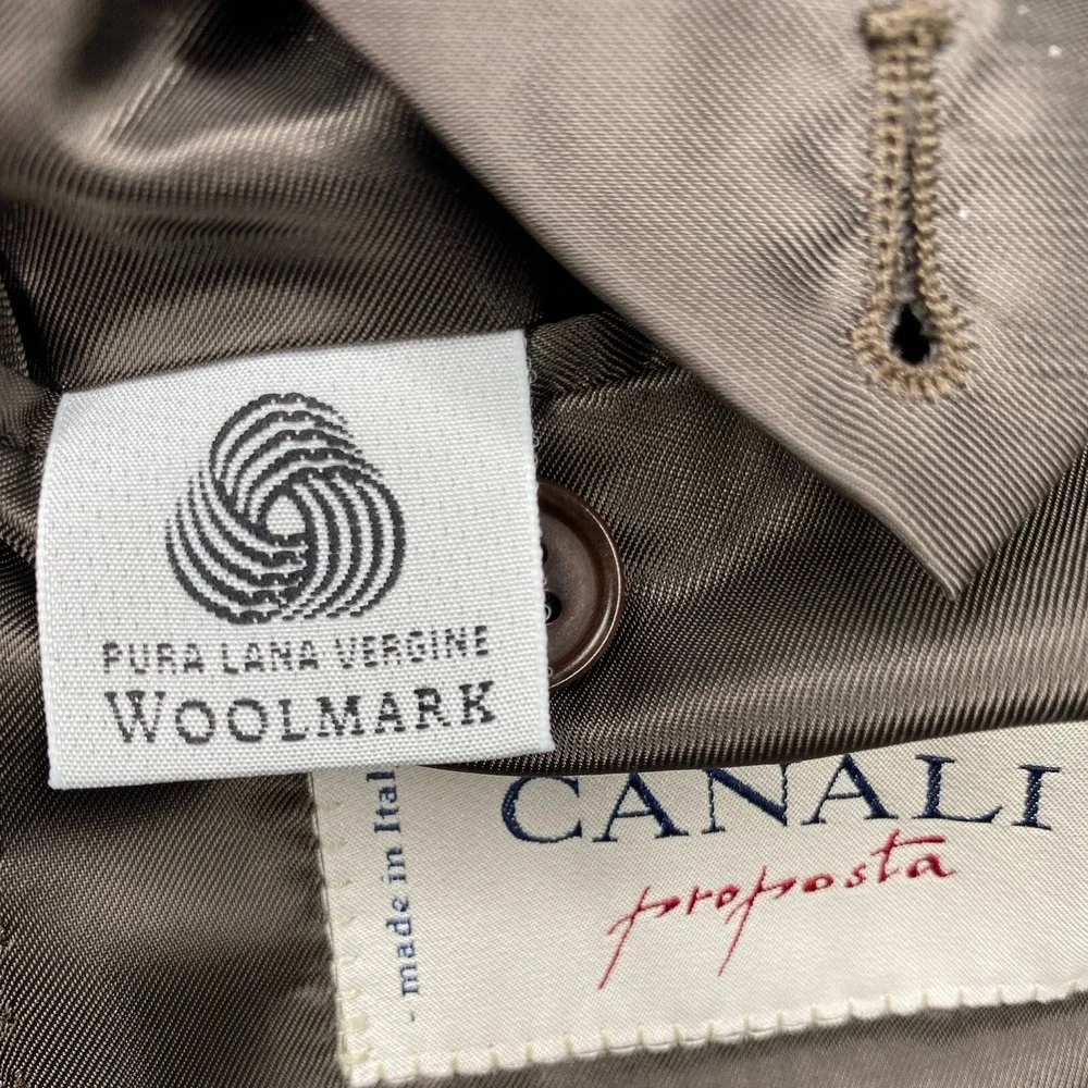 Canali Proposta Men's Pura Lana Woolmark Blazer Italy Wool Sport Coat US 46 Gray